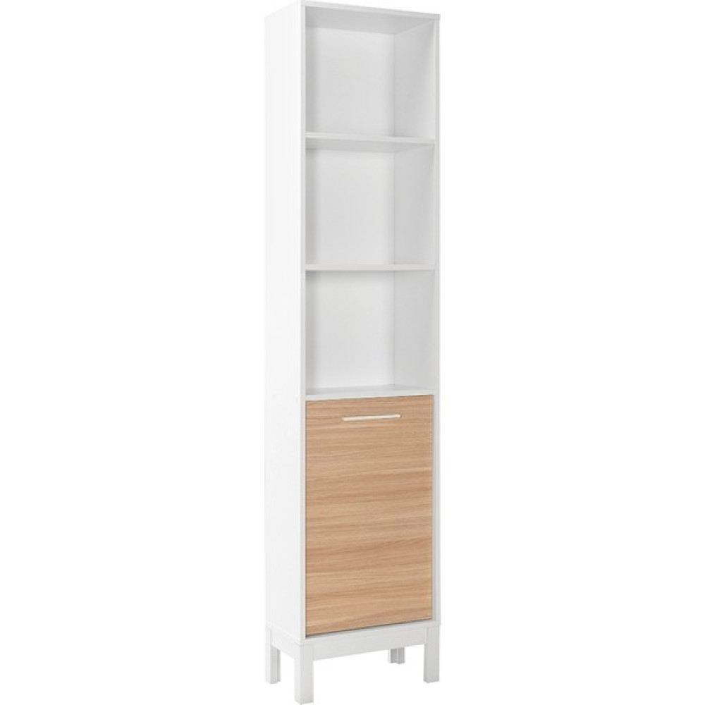 adore mobilya London 5 Raflı Kapaklı Kitaplık-Meşe-Beyaz 45X202X26 cm (Gxyxd) - Meşe - Beyaz Kitaplık Fiyatı