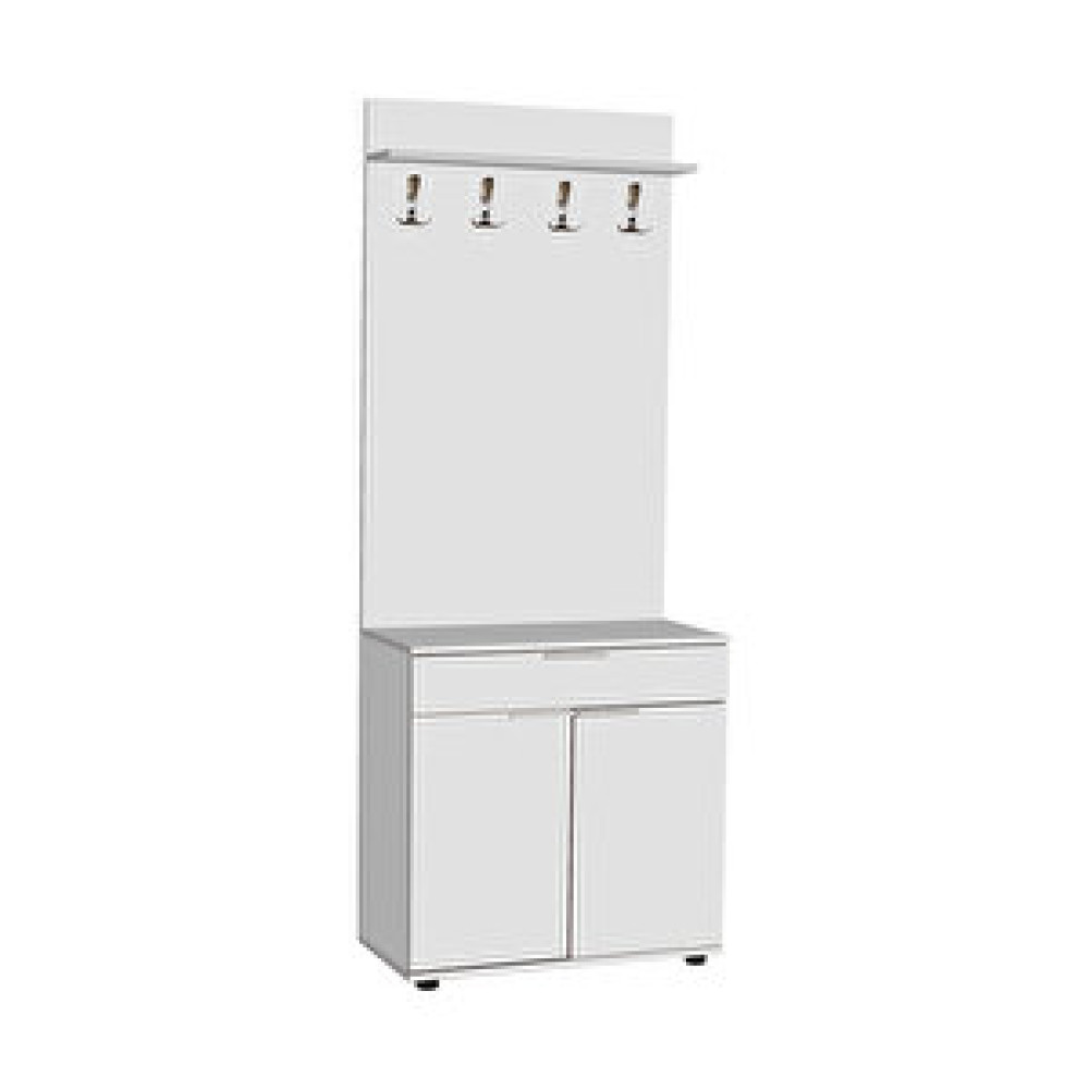 Adore Mobilya Porto 2 Kapaklı Çekmeceli Portmanto Ve Ayakkabılık-mat Beyaz 73x187x36 Cm (gxyxd) Portmanto Fiyatı