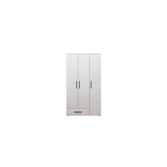 Adore Mobilya White 3 Kapılı 1 Çekmeceli Gardırop