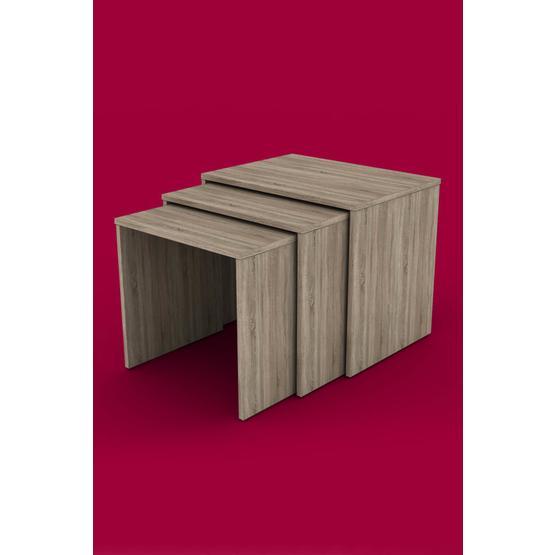 Adore Triple SHP-03-LT-1 Latte Zigon Sehpa