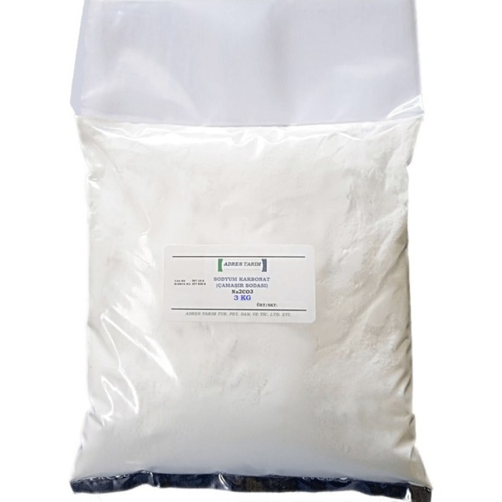 Adres Tarım Sodyum Karbonat (Çamaşır Sodası-Hafif Soda) 3 kg Çamaşır Deterjanı Fiyatı