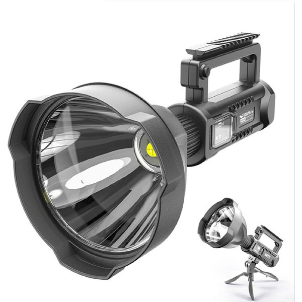 Adroe 20W USB Şarj Edilebilir LED Güçlü El Feneri - Siyah (Yurt Dışından) El Feneri Fiyatı