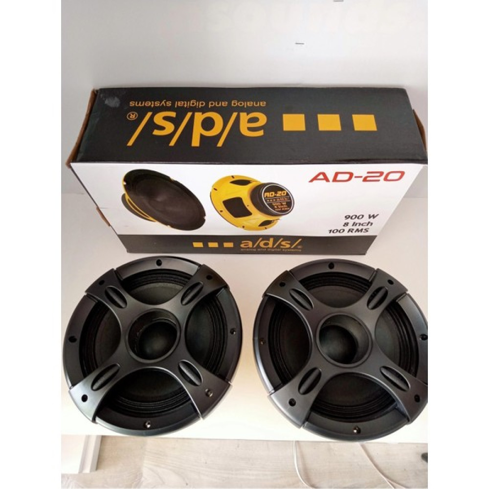 Ads Midrange Hoparlör 900WATT Amfi Uyumlu 20CM 2 Adet Oto Boyaları Fiyatı