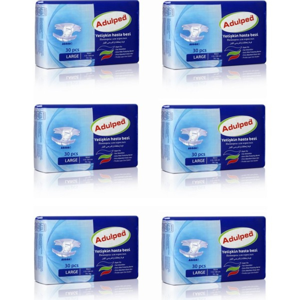 Adulped Belbantlı Hasta Bezi L 6 Paket x 30 Adet Hasta Bezleri ve Temizliği Fiyatı