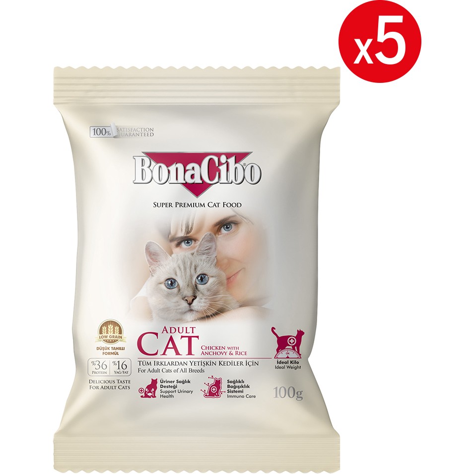 Adult Cat Tavuklu Yetişkin Kedi Maması 100 gr x 5 Adet, Tüm Irklar Için, Doğal, Şeker Içermez Evcil Hayvan Ürünleri Fiyatı