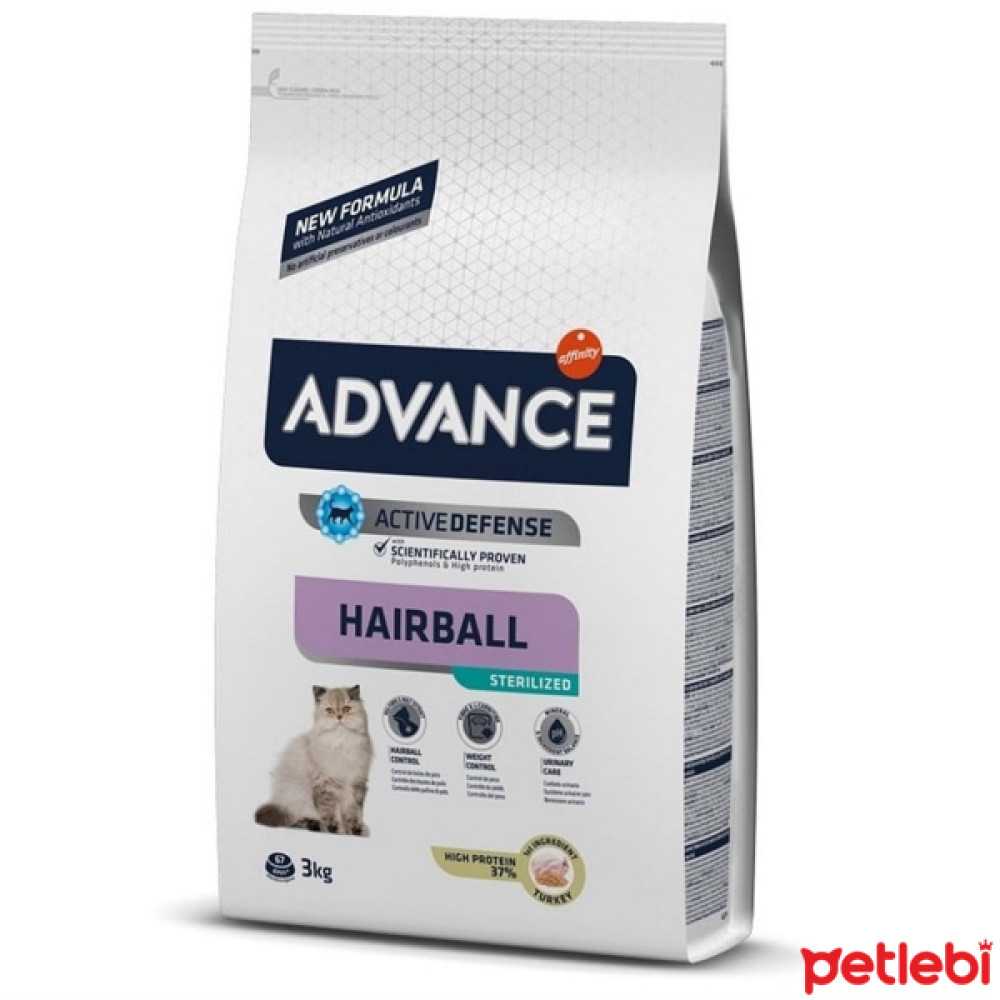Advance Hindili Hairball Tüy Yumağı Önleyici Kısırlaştırılmış Kedi Maması 3kg Evcil Hayvan Ürünleri Fiyatı