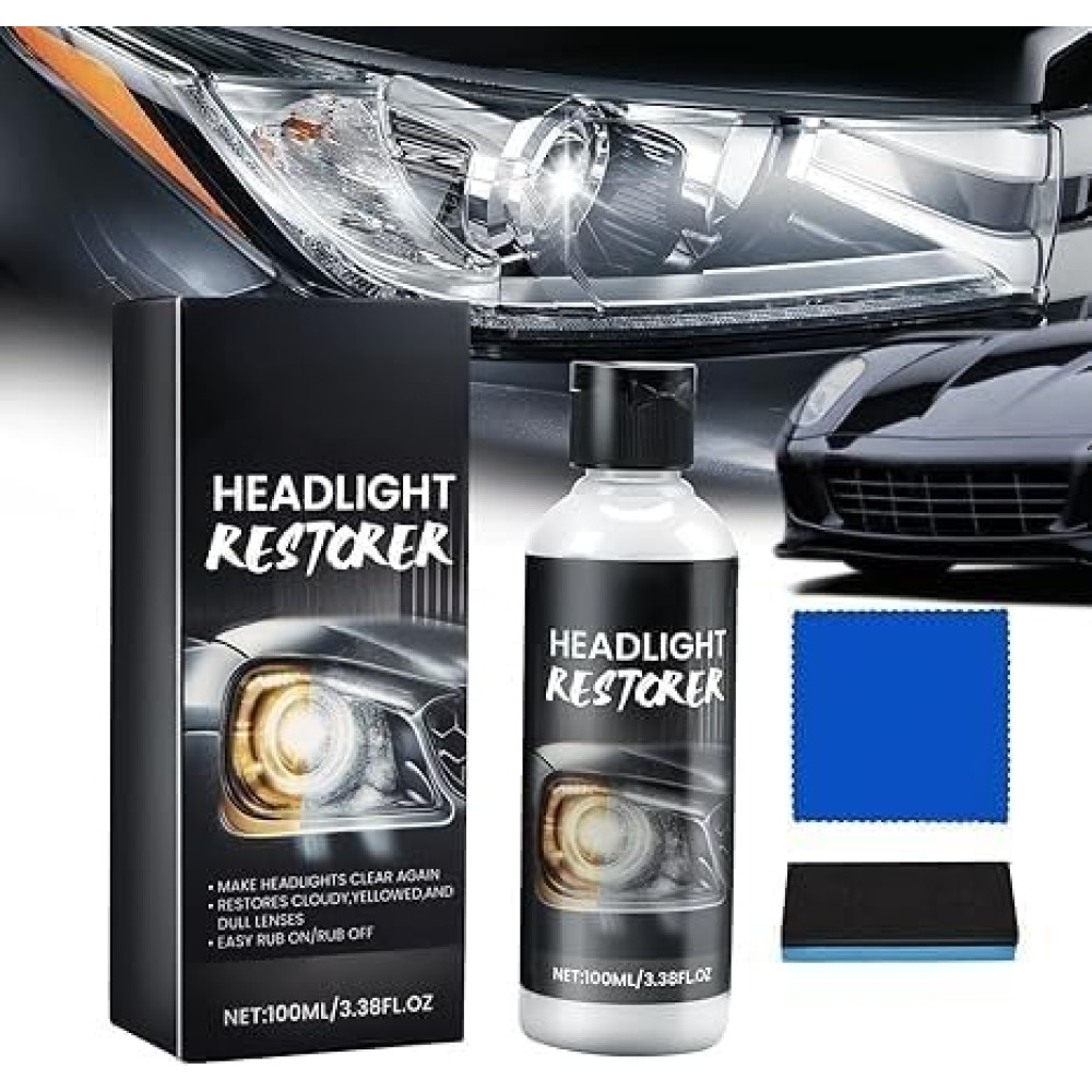 Advanced Automotive Headlight Restoration Kit - Premium Lens Restorer & Cleaner for Cars, Effective Headlight Repair Fluid, Innovative Polish Solution(1pc)