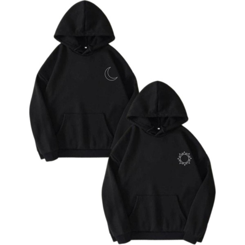 Advantage Sevgili Çift Kombini 2 Li Ürün Siyah Kapüşonlu Oversize Sweatshirt Hoodie Bayan Sweatshirt Fiyatı