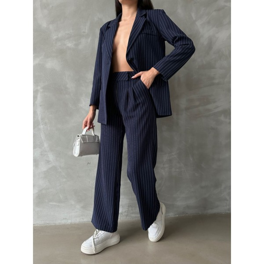 AÈC PRIVÈ Kadın Oversize Çizgili Içi Astarlı Blazer Ceket Pantolon Takım 7777 Kadın Giyim Fiyatı