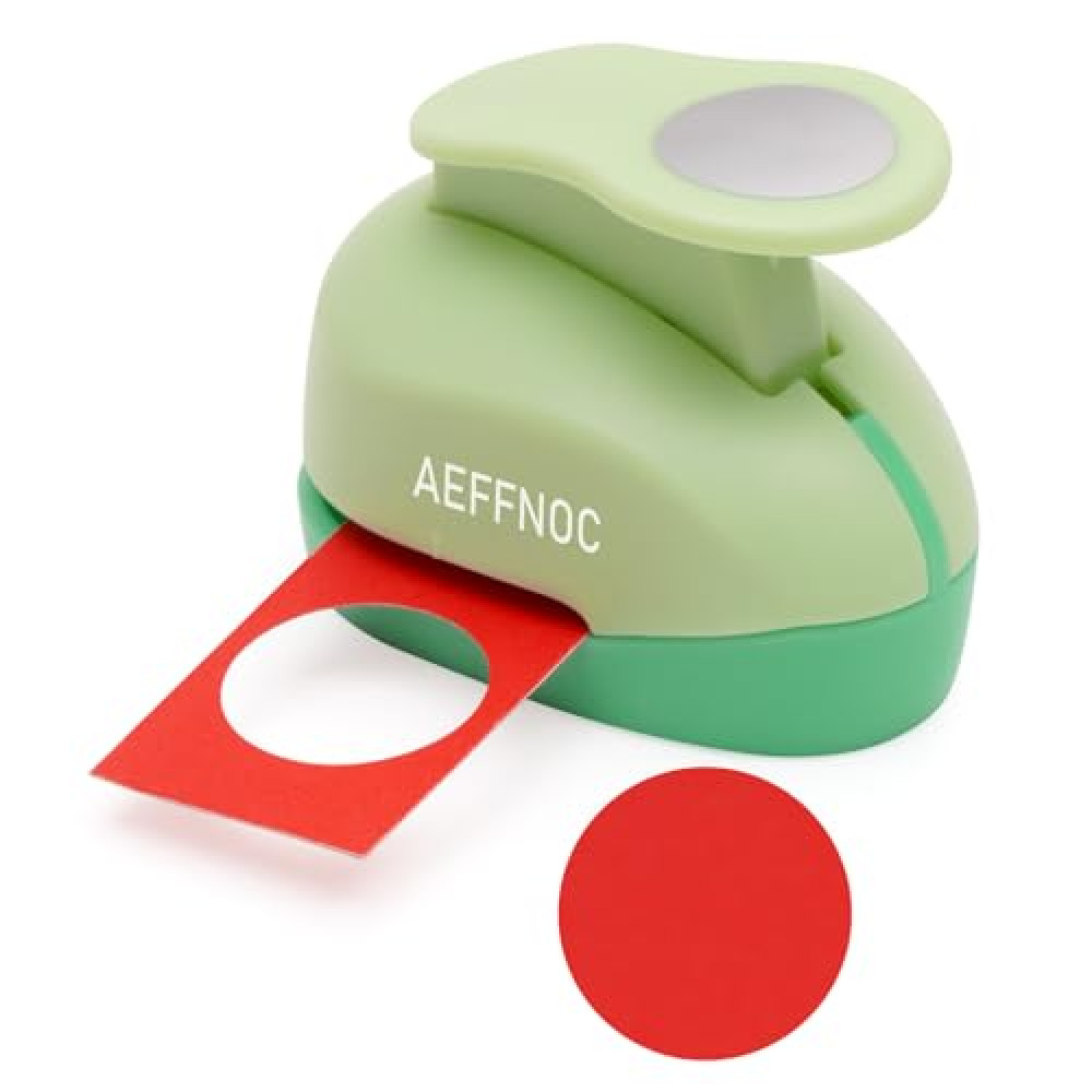 AEFFNOC 1 Inch Circle Hole Punch, Circle Punches, Circle Hole Puncher, One Punch, Circle Cutter, Craft Lever Punch, Hole Punch Shapes, Circle Paper Punchers for Crafts, DIY Arts