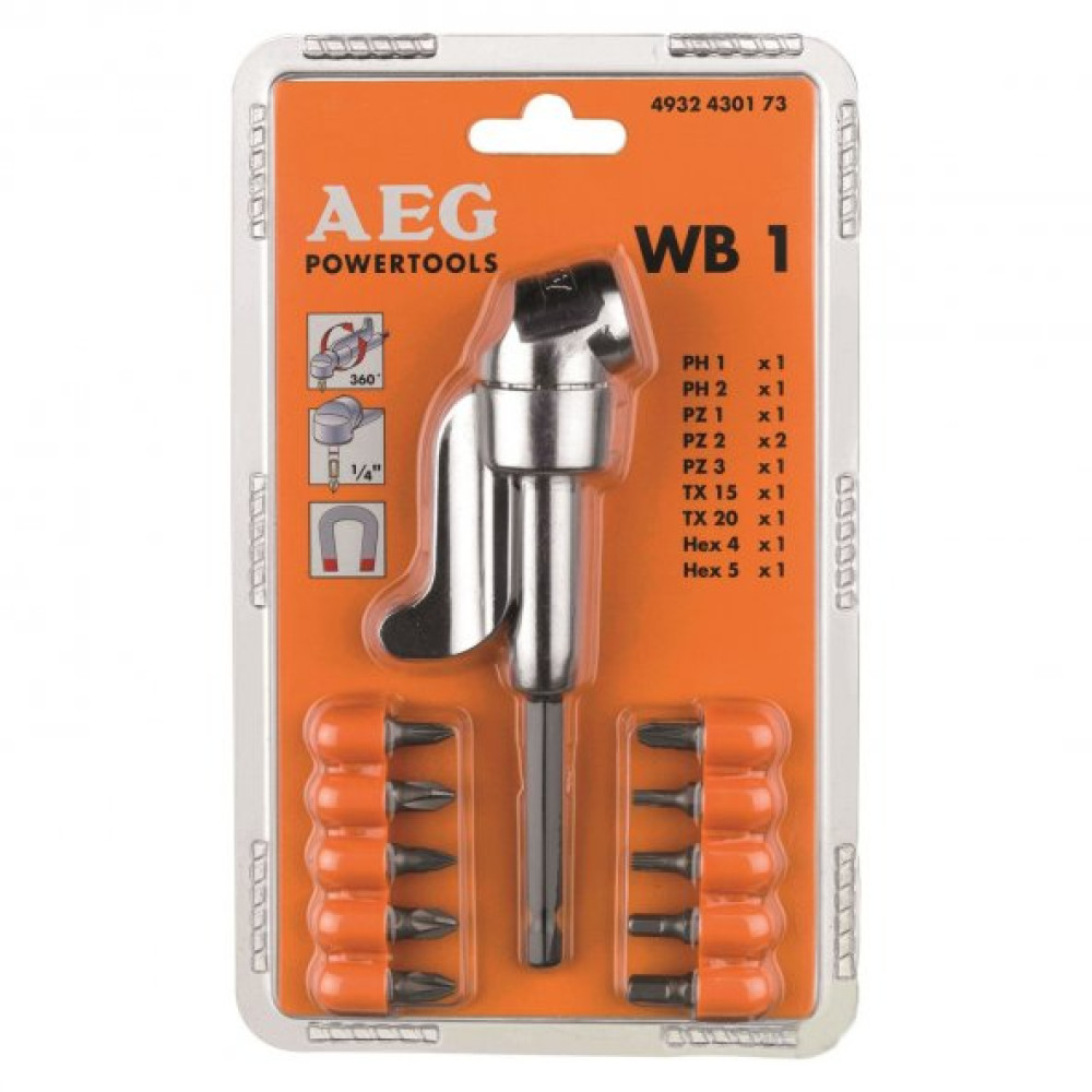 Aeg Wb1 Vidalama Kose Adaptoru + 10 Parca Uc Seti Elektrikli El Aletleri Fiyatı