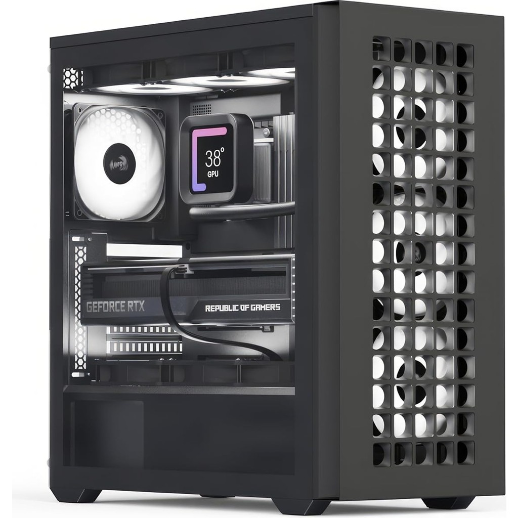 Aero Cool D502A 4X12CM A-Rgb Fanlı, Şık Mesh Ön Panel, Tempered Cam Yan Panel, USB Type-C, Atx Bilgisayar Kasası (AE-D502A-BK) Bilgisayar Çevirici ve Adaptörü Fiyatı