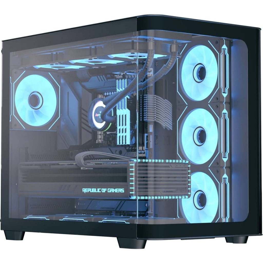 Aero Cool P500C 4X12CM Mirror A-Rgb Fanlı, Panoramik Tempered Panel, Atx Bilgisayar Kasası (AE-P500C-BK) PC Kasaları Fiyatı