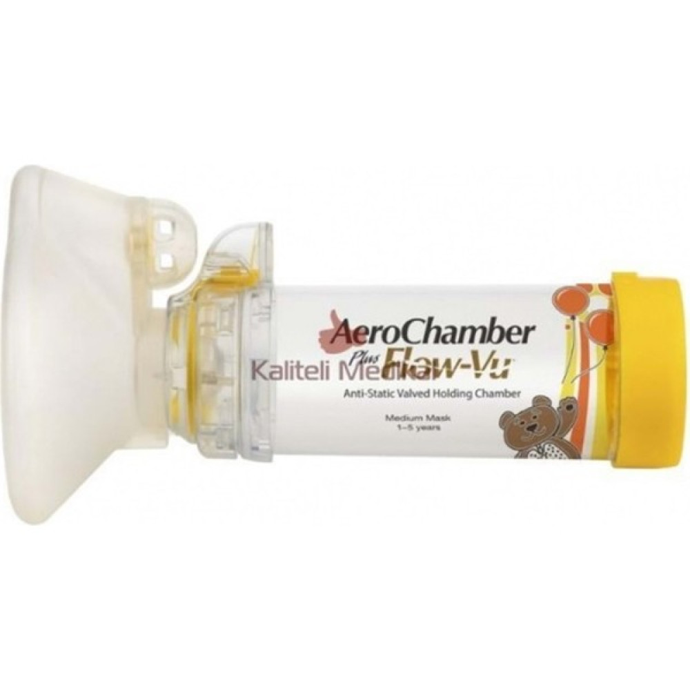 AeroChamber Plus Flow-Vu Sarı - Renkli Burun Aspiratörü Fiyatı