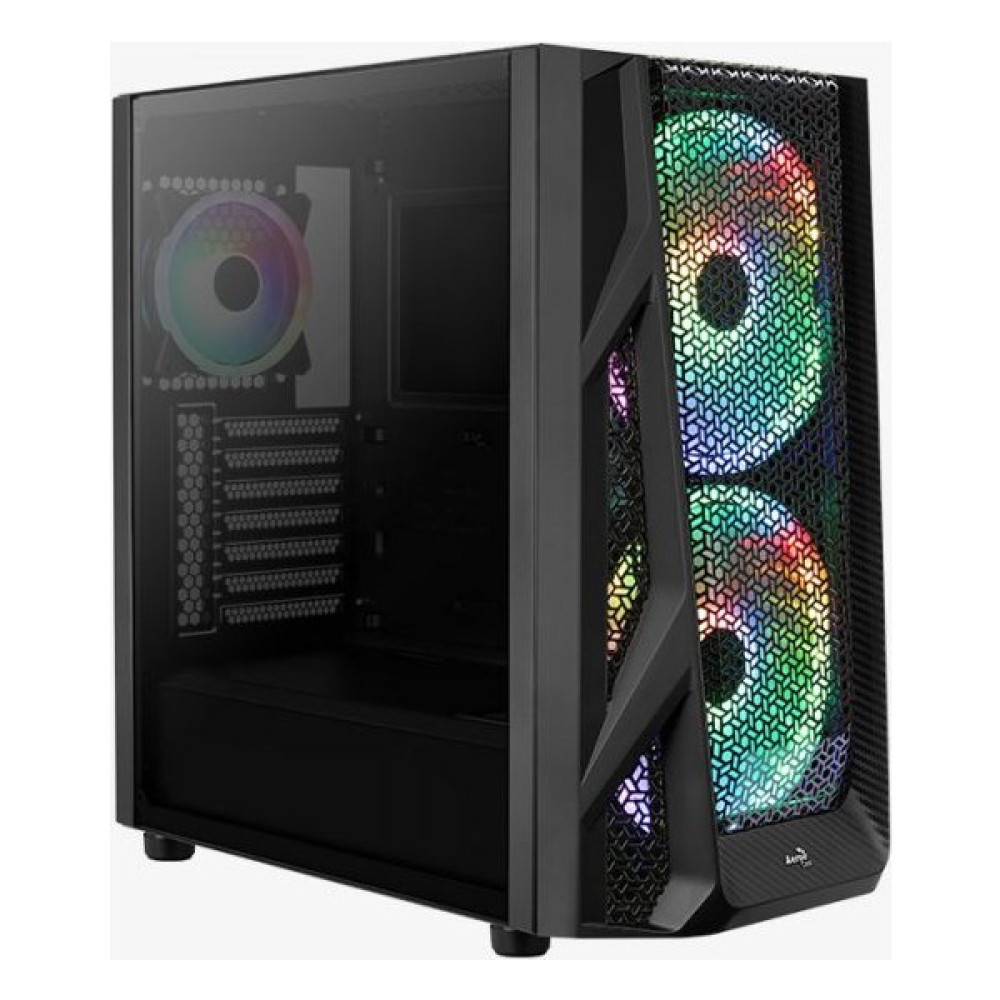 Aerocool Airhawk Duo Cam Yan Panel Adreslenebilir Duo RGB Fanlı 3.0 Oyuncu Kasası (AE AIRHAWKD) PC Kasaları Fiyatı