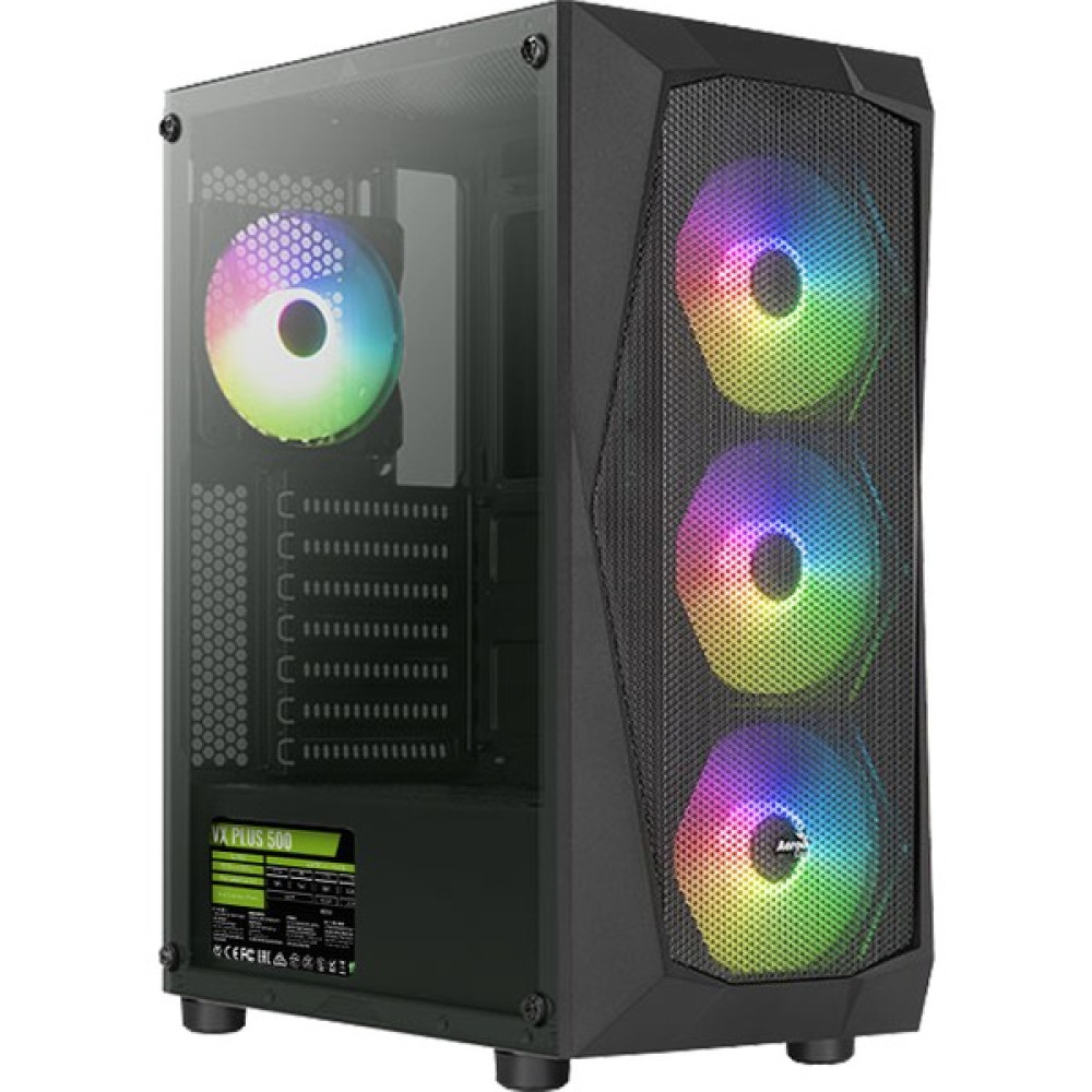 Aerocool Falcon V2 500W 4X12CM Argb LED Fan, Tempered Glass Yan Panel, USB 3.0 Atx Oyuncu Kasası (AE-FLC-V2-500) PC Kasaları Fiyatı