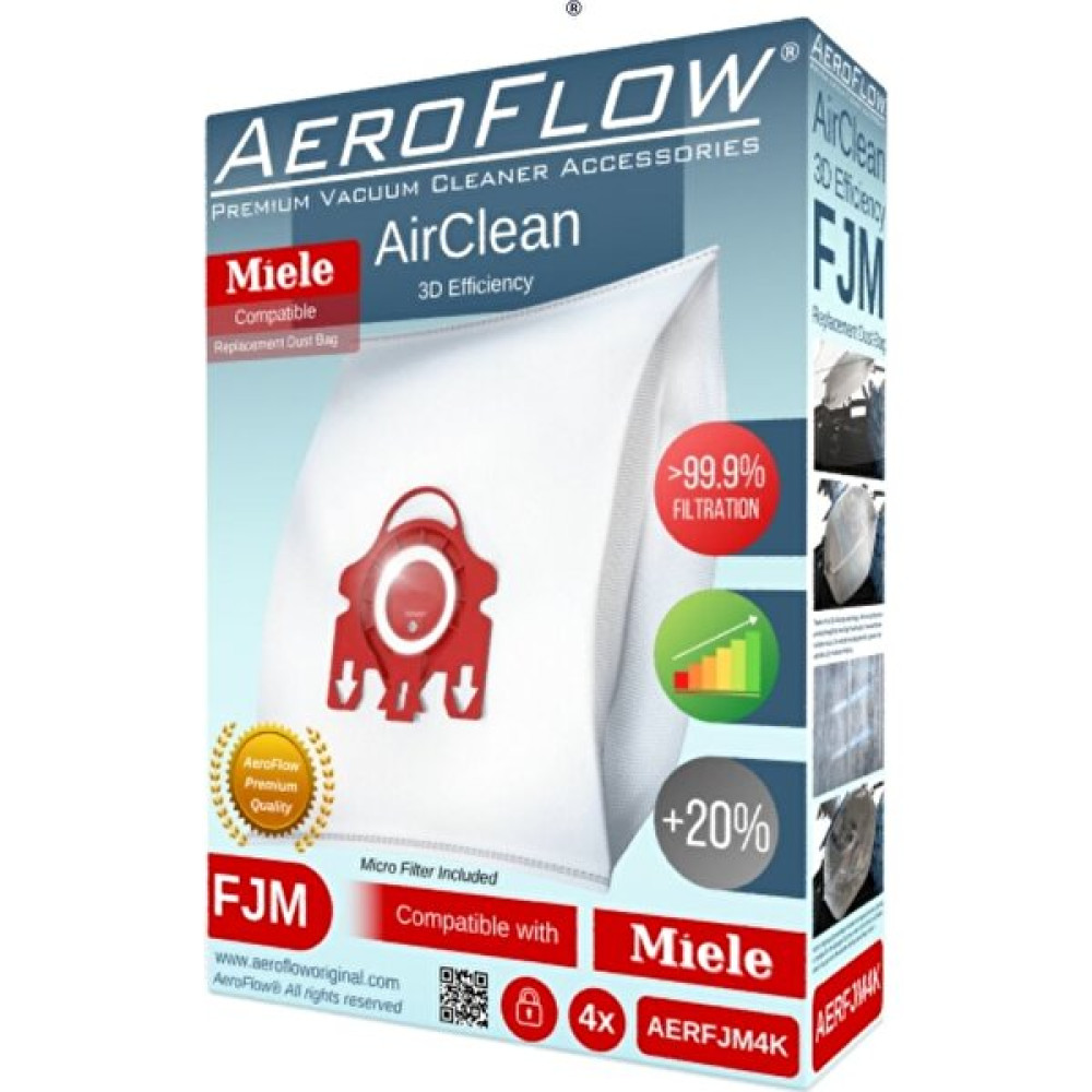 Aeroflow Miele Complete C3 Ecoline Uyumlu Toz Torbası (Dörtlü Paket) Elektrikli Süpürge Aksesuarları Fiyatı