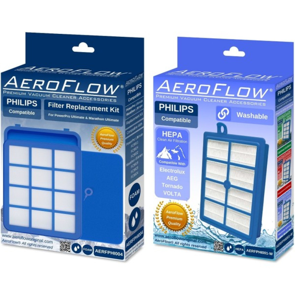 Aeroflow Philips Fc 9919 Uyumlu Marathon Ultimate Filtre Seti (Ön Filtre + Yıkanabilir Hepa 13) Elektrikli Süpürge Aksesuarları Fiyatı