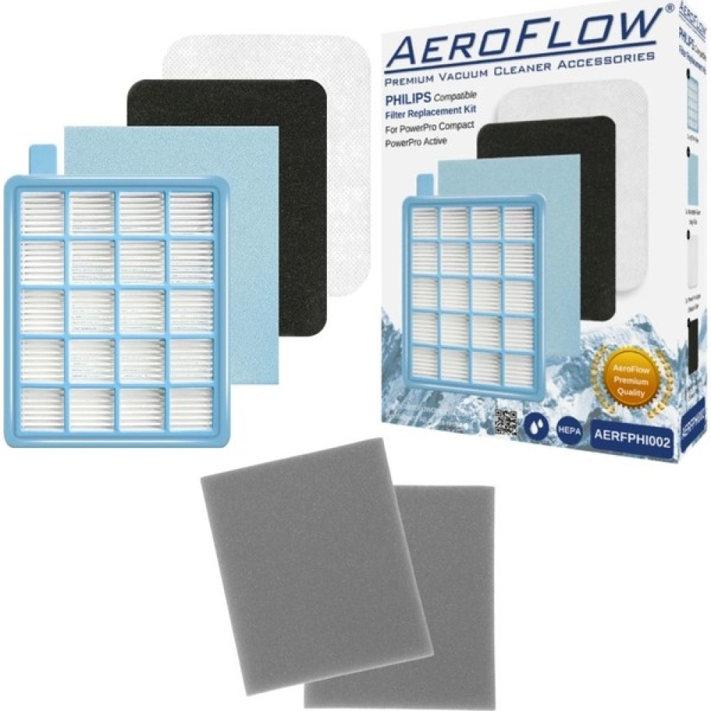 AeroFlow Philips Fc8634/01 Fc8634/11 Fc8632/02 Uyumlu Hepa Filtre Seti + 2 Adet Sünger Oto Boyaları Fiyatı