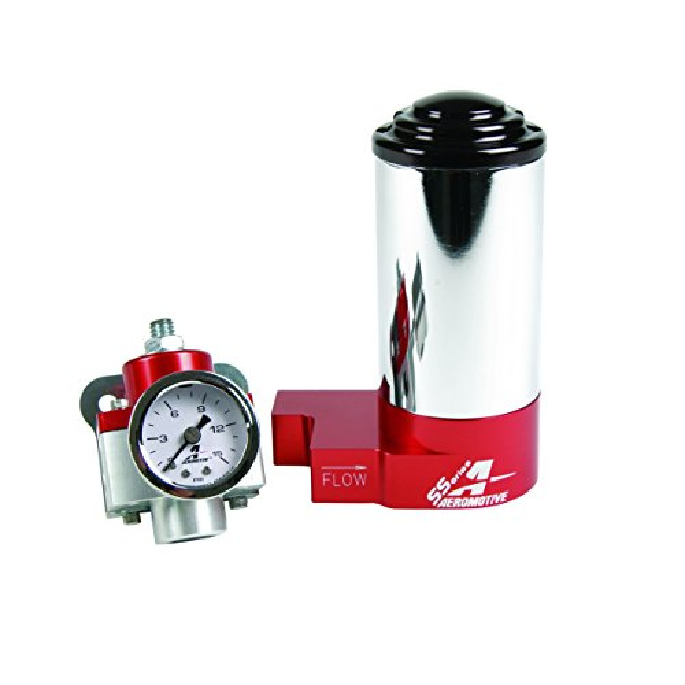 Aeromotive 17246 Regulator Gauge Kit, SS Carbureted Pump, 3/8-NPT
