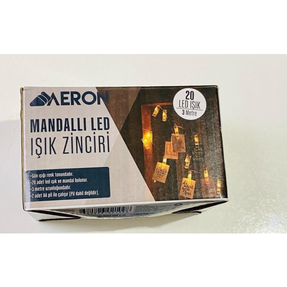 Aeron Mandallı LED Işık Zinciri 20 LED Işık 3 Metre Led Aydınlatmalar Fiyatı