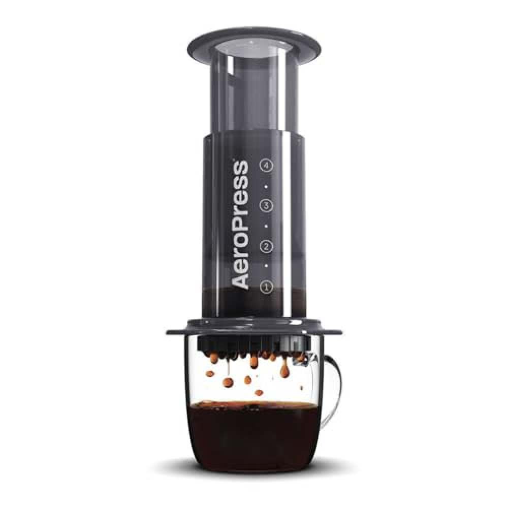 AeroPress Original Coffee Press – 3 In 1 Brew Method Combines French Press, Espresso, Full Bodied Coffee Without Grit or Bitterness, Small Portable Coffee Maker for Camping & Travel