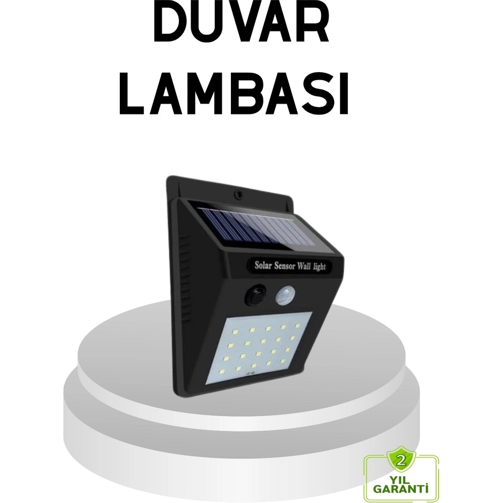 Aesco Mey Ithalat® 20 LED Güneş Paneli Aydınlatma – Fotoselli ve Hareket Algılamalı Dış Mekan Duvar Lambası Diğer Fiyatı