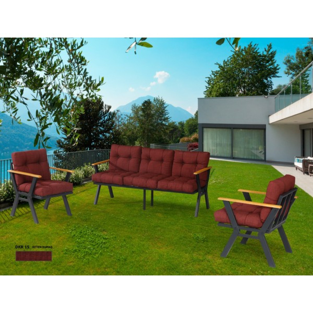 Afa Dekors Wakko 3-1-1 Balkon,bahçe,cafe Takım Mobilya - Bordo Bahçe Mobilyası Takımı Fiyatı