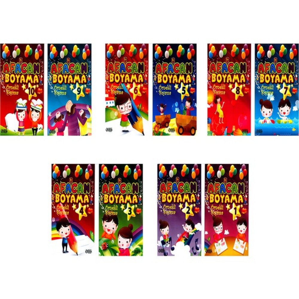 Afacan Örnekli Boyama 10 Kitap Set Aktivite & Eğitici Kitaplar Fiyatı