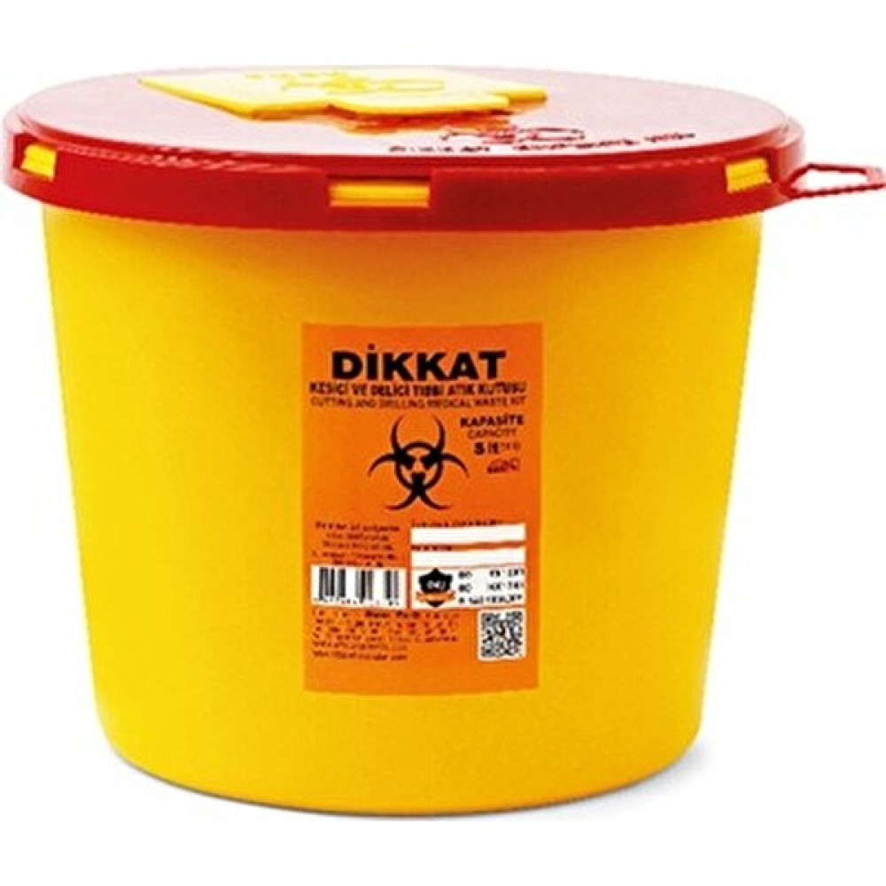 Afacan Plastik Tıbbi Atık Kovası Plastik Kapaklı - 5 Lt Çöp Kovaları Fiyatı