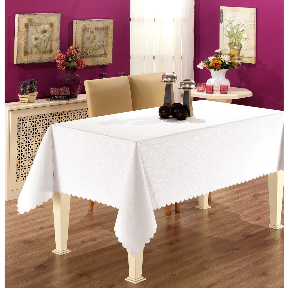 Afeks Home Beyaz 120X150 Cm Gofre Baskılı Polyester Masa Örtüsü (AFEKSHOME.20013) Oto, Bahçe, Yapı Market Fiyatı