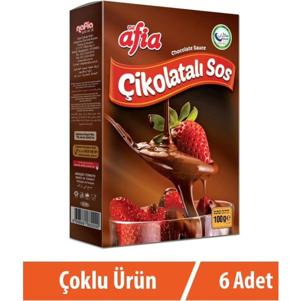 Afia Çikolatalı Sos 6x100 gr - 100 gr Diğer Fiyatı
