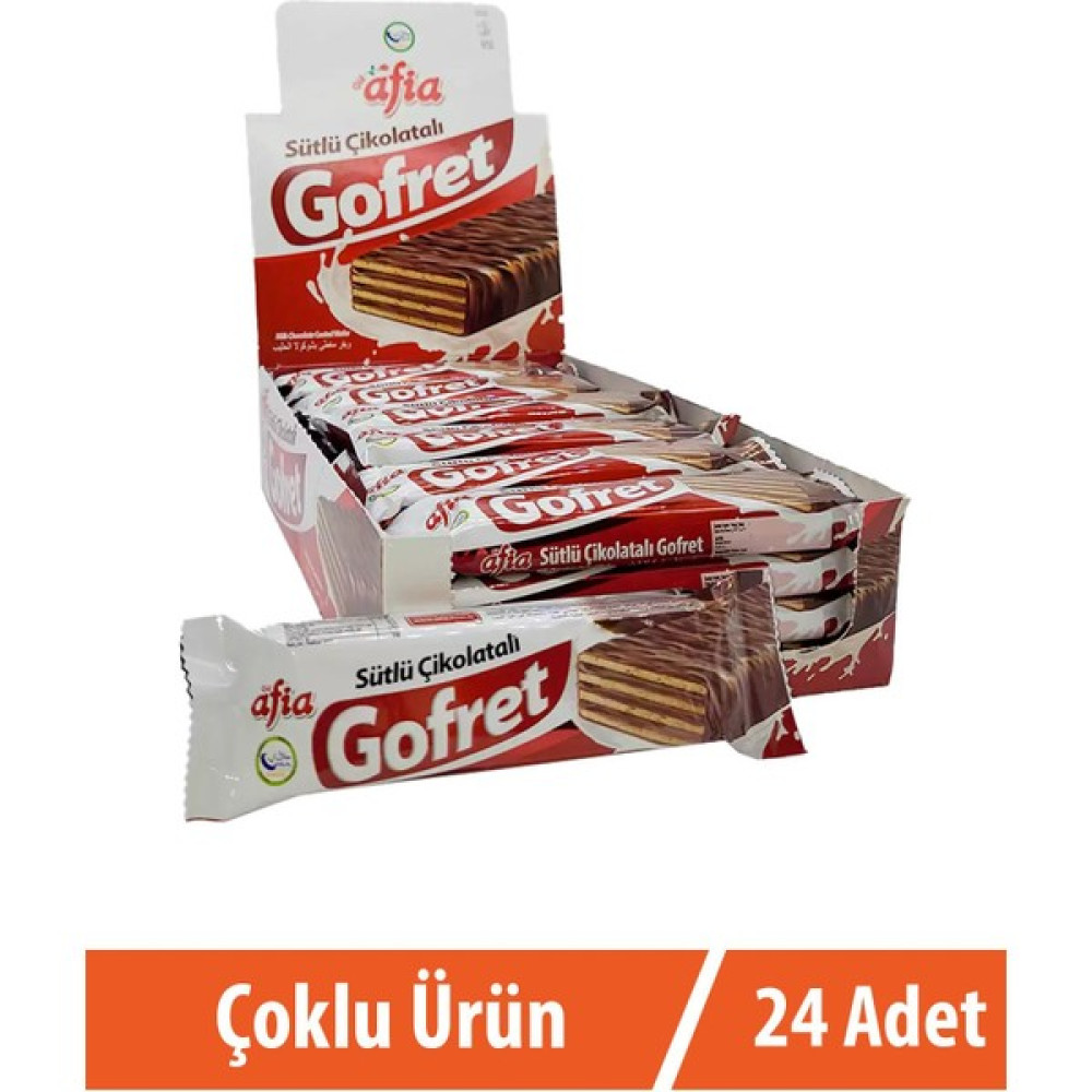 Afia Çikolatalı Sütlü Gofret 24X35 gr - 1 - 1 Adet Çikolata ve Gofret Fiyatı