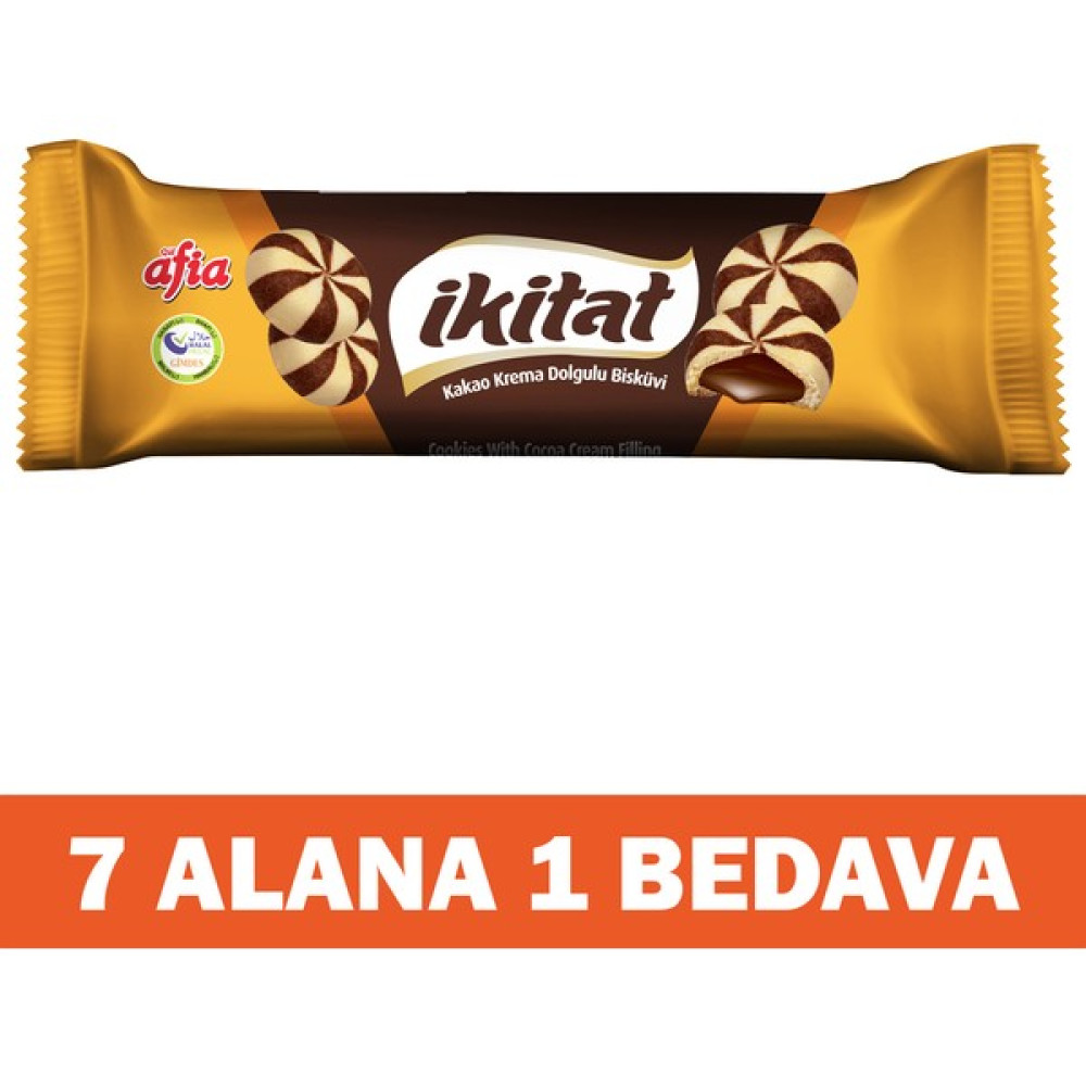 Afia İkitat Kakao Krema Dolgulu Bisküvi 75 Gr 7 Alana 1 Bedava - 6 Adet Diğer Fiyatı