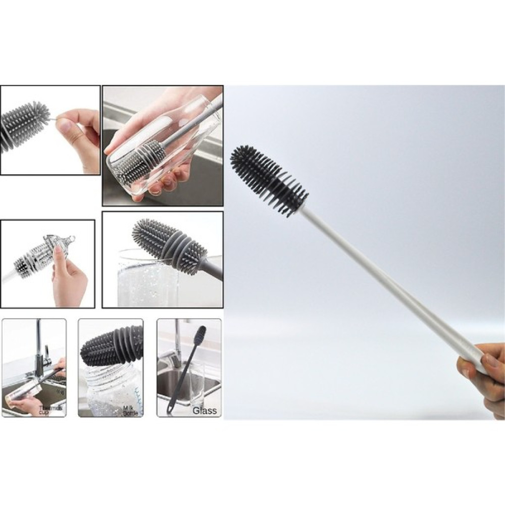 Afili Home Biberon Termos Suluk Sürahi Yağ Şişesi, Sürahi Temizleme Fırçası, Silikon Biberon Temizleme Fırçası Yıkama Fırçası 33 cm Döner Başlıklı Çok Fonksiyonlu Yıkama Fırçası - Beyaz Oto Boyaları Fiyatı