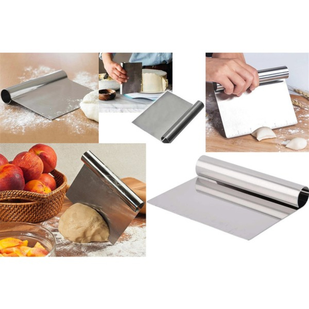 Afili Home Paslanmaz Çelik Ölçülü Cetvelli Hamur Kesme Spatula, Ölçülü Çelik Kesici Kazıyıcı Spatula, Pasta Şekillendirici, Krema Düzleştirici, Çik... Mutfak Gereçleri Fiyatı