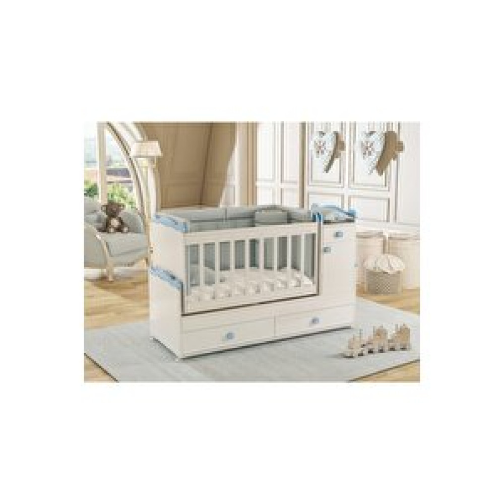 Afilli Büyüyen Besik Ozel Başlıklı Mavi 60x120 Beşik Fiyatı