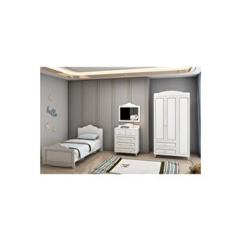 Afilli Carla Çocuk Odası Takımı Mdf Beyaz Gold Profilli Bebek-Çocuk Odası Fiyatı