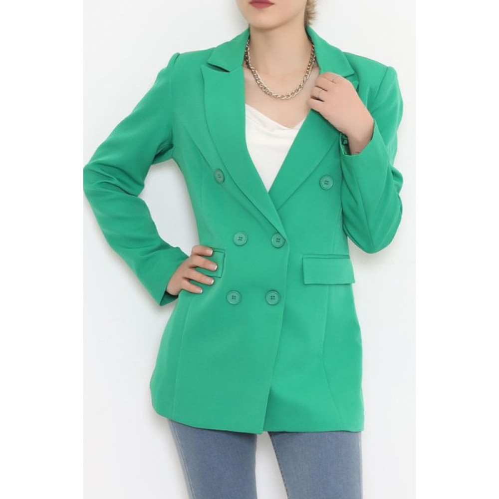 Afillix Concept Blazer Ceket Yeşil - 15528.791. Bayan Ceket Fiyatı