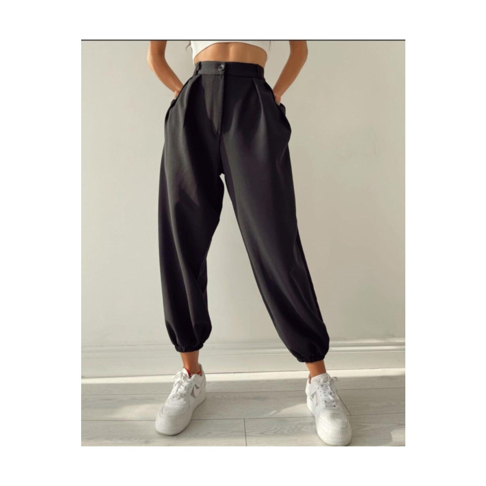 Afiş Butik Siyah Jogger Şalvar Pantolon XL Beden Kadın Pantolon Fiyatı