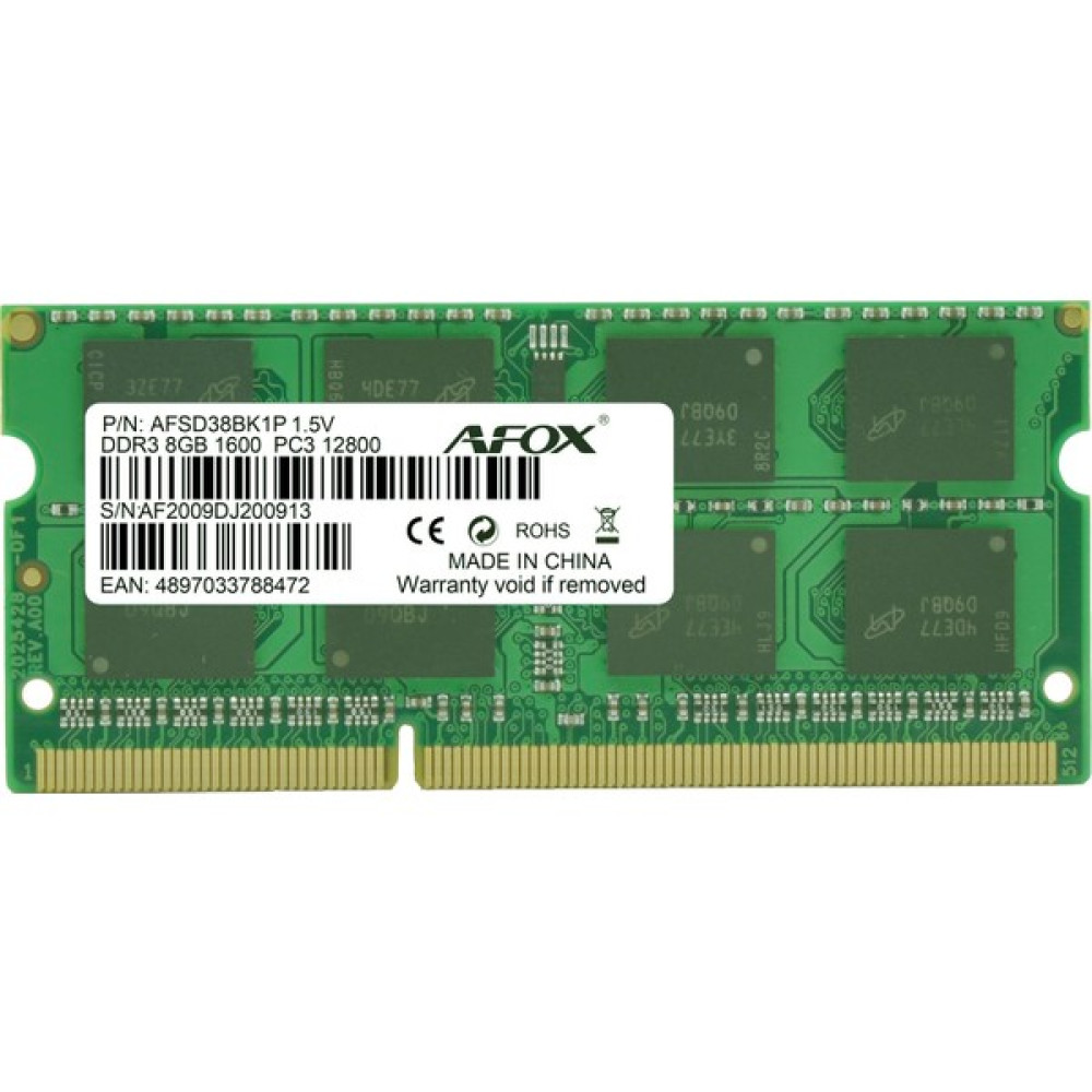 Afox 8gb 1600MHZ Dim Memory Ddr3 Ram RAM Bellekler Fiyatı