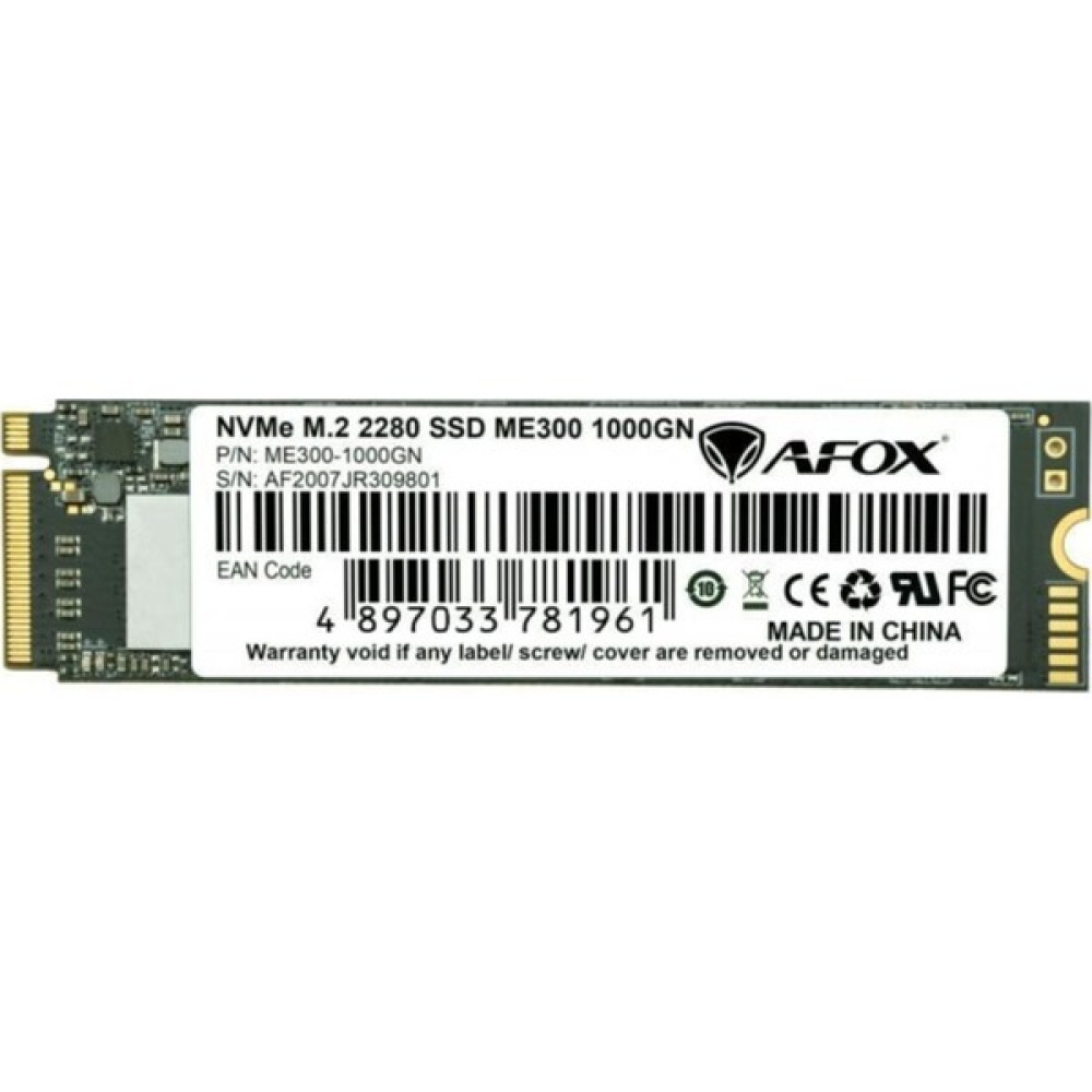 Afox ME300-1000GN SSD 1000GB M.2 2280 Nvme Pcı-E  2515-1816MB/S 3D Tlc SSD / Solid State Drive Fiyatı