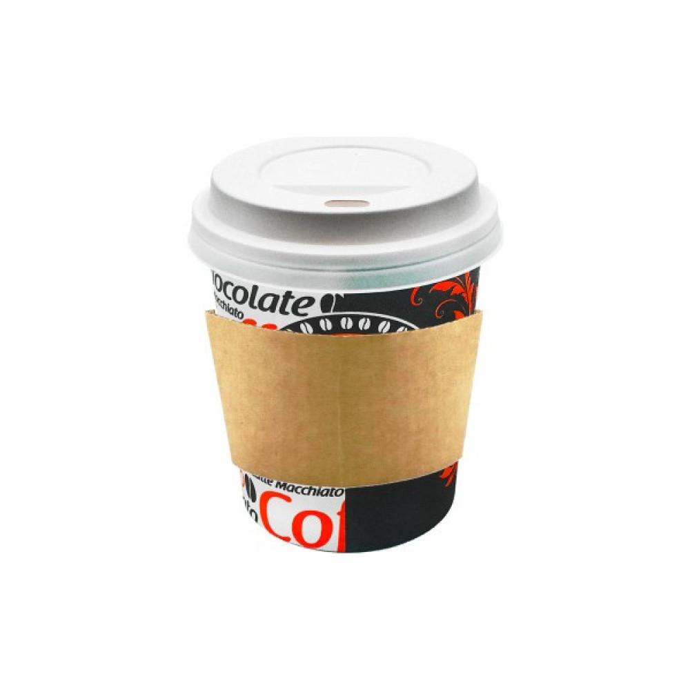 Afra Tedarik 8 Oz Beyaz Kapaklı Tutamaçlı Karton Bardak Latte Kahve Kağıt Bardak Sleeve 250 ml 100'lü - 100 Adet Beyaz Kapaklı Mutfak Sarf Malzemeleri Fiyatı