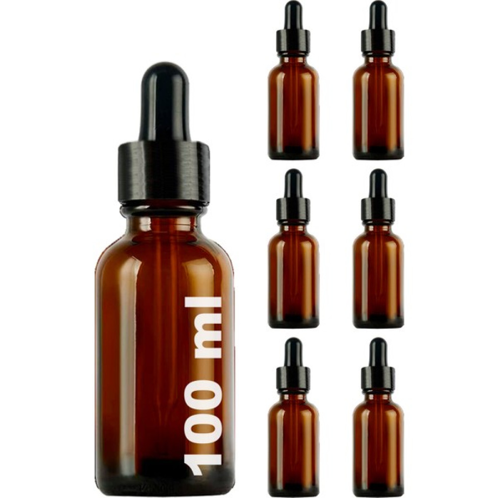Afracam 100 cc Amber Damlalık Metal Siyah Sızdırmaz Kapaklı 100 ml Dropper Cam Serum Şişesi 6 Adet Saklama Kapları Fiyatı
