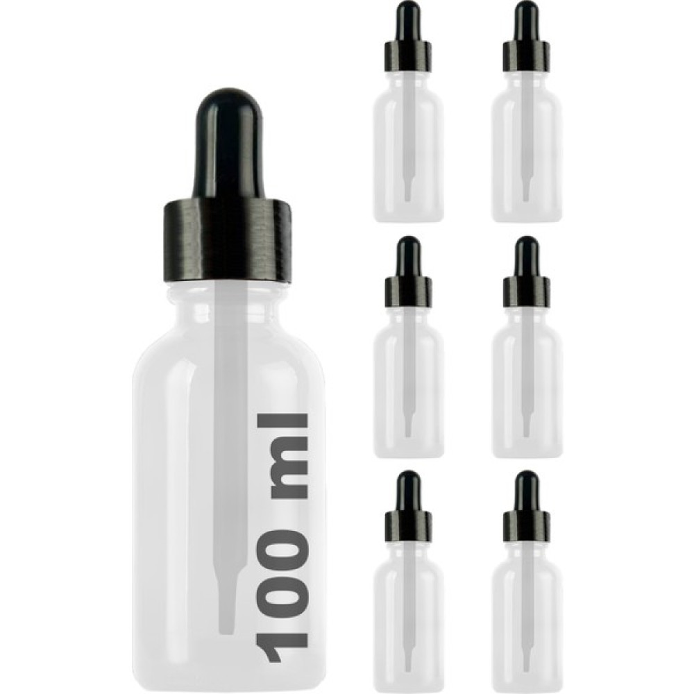 Afracam 100 cc Şeffaf Damlalık Metal Siyah Sızdırmaz Kapaklı 100 ml Dropper Cam Serum Şişesi 6 Adet Saklama Kapları Fiyatı