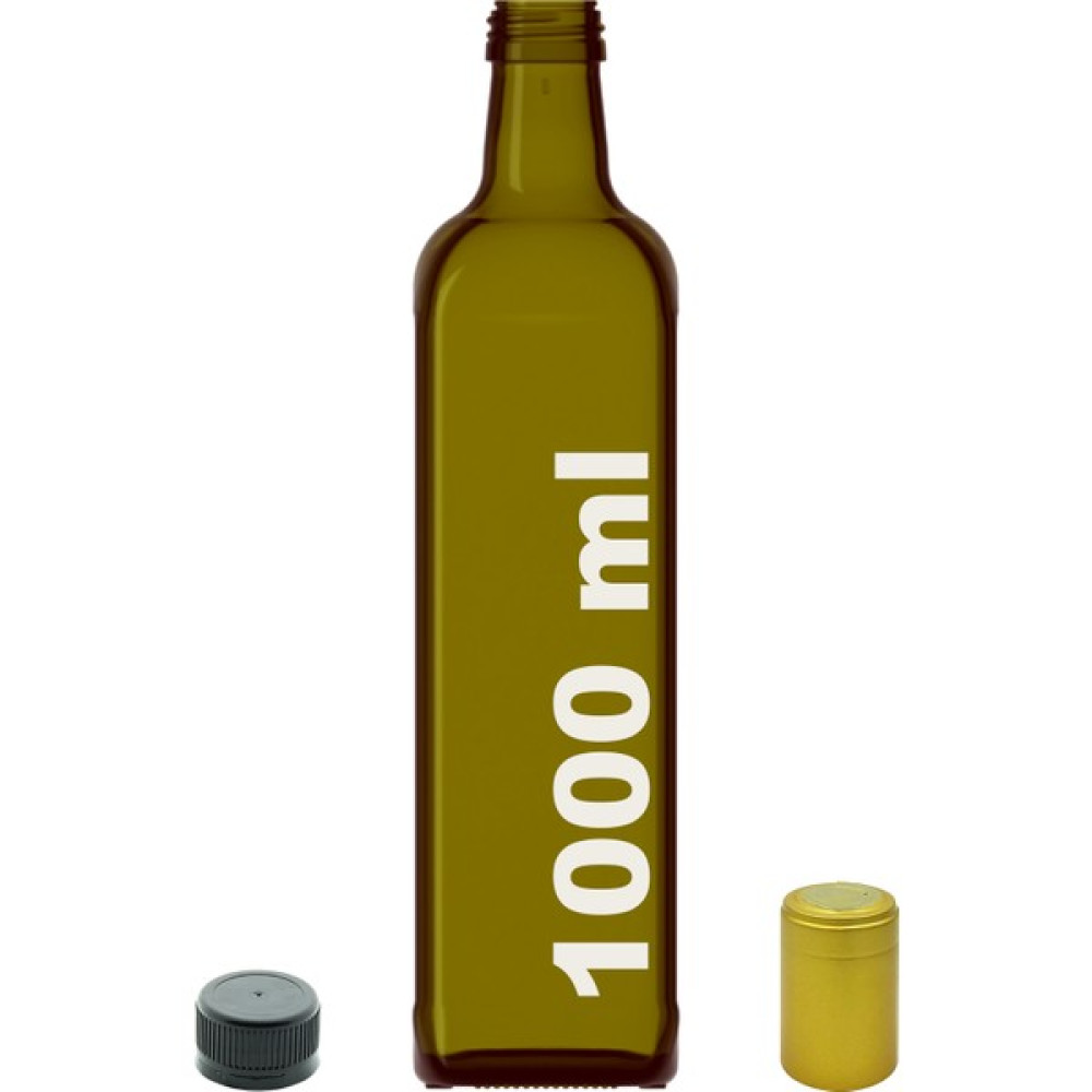 Afracam 1000 cc Yeşil Maraska Kilitli Kapaklı ve Kapüşonlu 1000 ml Köşeli Cam Şişe 1 Adet Saklama Kapları Fiyatı