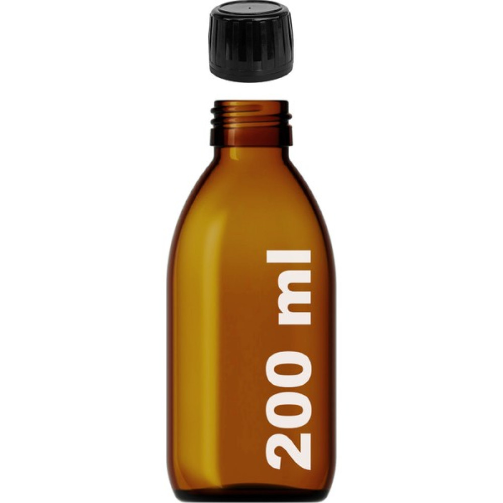 Afracam 200 cc Amber Ecza Şişesi 200 ml Kilitli Siyah Kapaklı Kahverengi Yuvarlak Cam Şişe 1 Adet - Antik Sarı Saklama Kapları Fiyatı