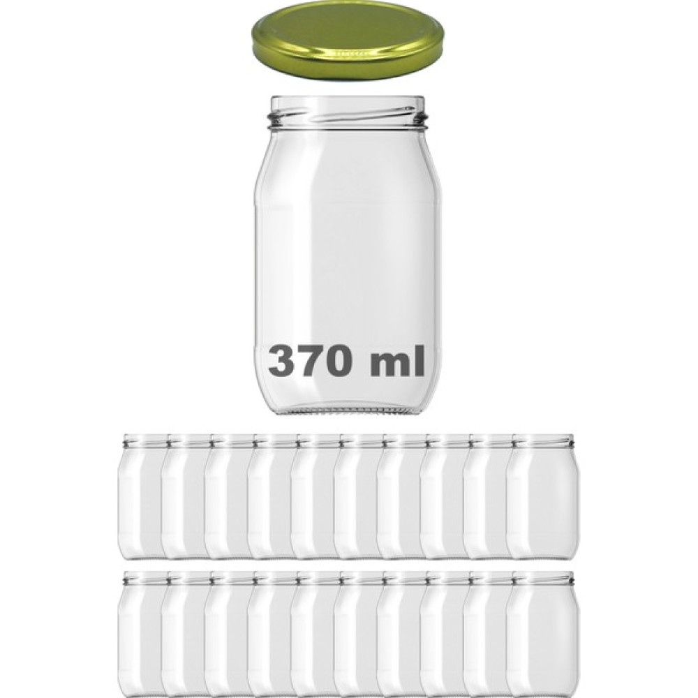 Afracam 370 cc Kavanoz Metal Gold Konserve Kapaklı 370 ml Şeffaf Cam Kavanoz 20 Adet Saklama Kapları Fiyatı