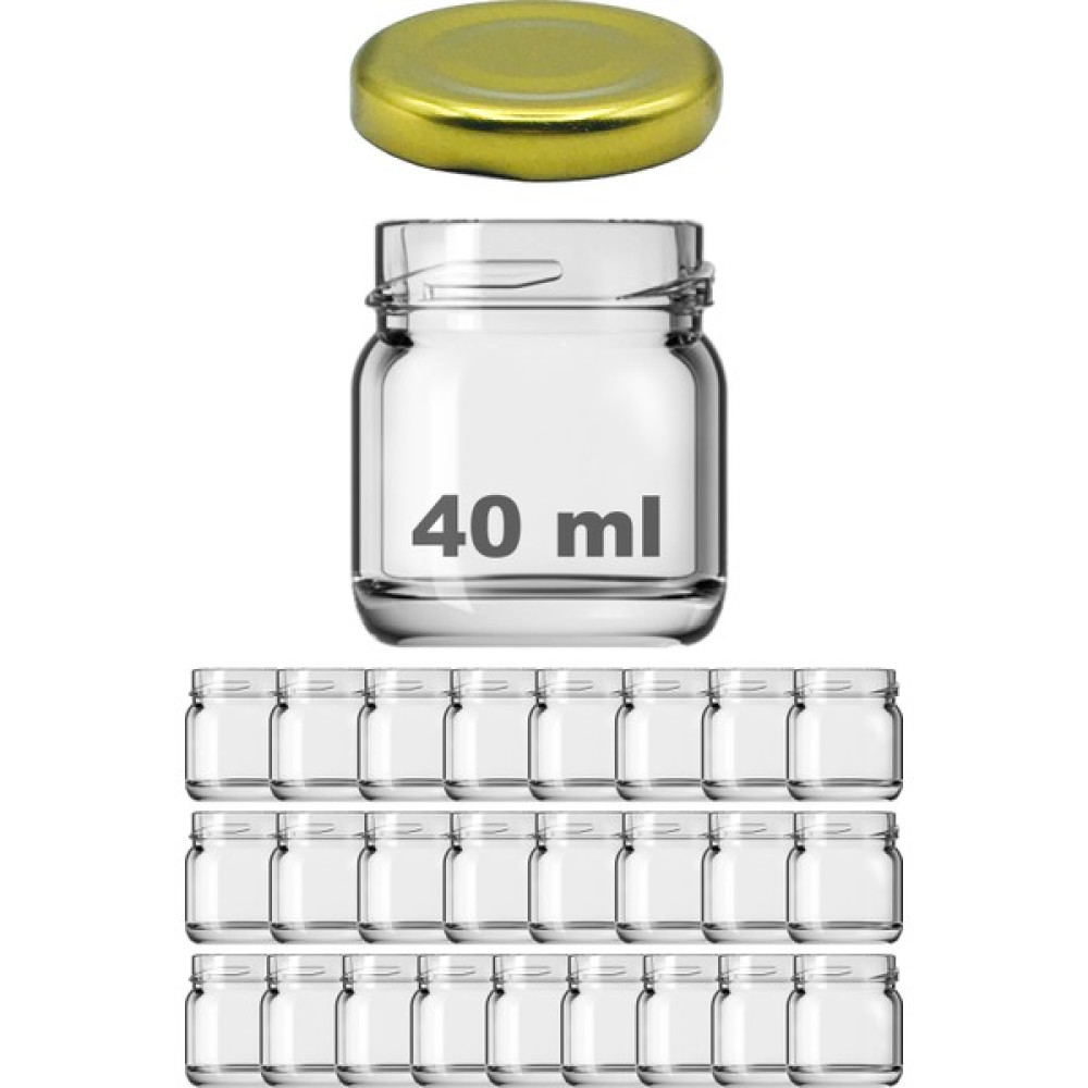 Afracam 40 cc Kavanoz Metal Gold Konserve Kapaklı 40 ml Şeffaf Küçük Cam Kavanoz 25 Adet Saklama Kapları Fiyatı