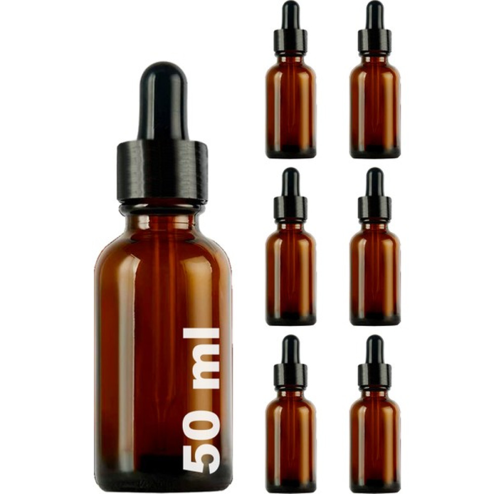 Afracam 50 cc Amber Damlalık Metal Siyah Sızdırmaz Kapaklı 50 ml Dropper Cam Serum Şişesi 6 Adet Saklama Kapları Fiyatı